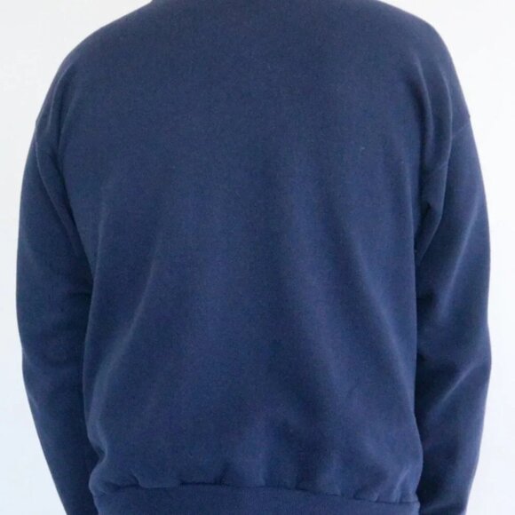 Vintage Tultex Michigan Wolverines Navy made in  U.S.A. Crewneck Sweater L - Picture 3 of 11